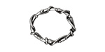 Rustic Charms Sterling Silver Twisted Oval Link 22x19mm
