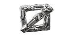 Rustic Charms Sterling Silver Heavy Laced Toggle Clasp 21mm, 27mm bar