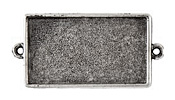 Nunn Design Antique Silver (plated) Grande Rectangle Bezel Link 50x25mm