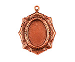 Stampt Antique Copper (plated) Egyptian Mosaic Oval Setting 13x18mm