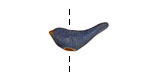 Kylie Parry Ceramic Denim Tiny Stone Bird 8x19mm
