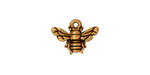 TierraCast Antique Gold (plated) Honey Bee Charm 15x12mm
