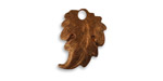 Vintaj Artisan Copper Prairie Leaf Charm 14x18mm