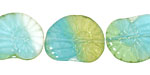 Czech Glass Peruvian Opal Ammonite 20x13mm