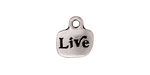 TierraCast Antique Silver (plated) Live Charm w/ Glue In 12x14mm