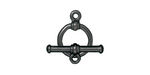 TierraCast Gunmetal Bar & Ring Toggle Clasp 16x12mm, 19mm bar
