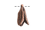 Nunn Design Antique Copper (plated) Young Lily Petal Charm 12x25mm