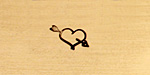 Heart w/ Arrow Metal Stamp 6mm