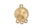 TierraCast Gold (plated) Beaded Round Frame 1-3 Link 24x17mm