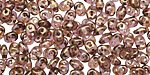 Luster Transparent Gold/Smoky Topaz SuperDuo 2x5mm Seed Bead