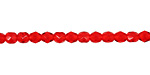 Czech Fire Polished Glass Siam Ruby Round 4mm