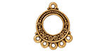 TierraCast Antique Gold (plated) Spiral & Beads 5-1 Link 18x22mm