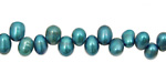 Teal Dancing Drops 6.5-8mm