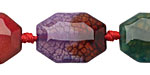 Bold Rainbow Fire Agate Octagon 25x19mm