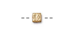 TierraCast Gold (plated) Rock & Roll Cube 6mm