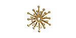 Brass Layered Snowflake 18mm
