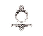 TierraCast Antique Silver (plated) Butterfly Toggle Clasp 20x15mm, 24mm Bar