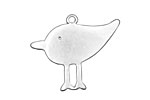 Ezel Findings Rhodium (plated) Big Bird Pendant 31x26mm
