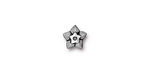 TierraCast Antique Silver (plated) Star Bead Cap 3x8mm