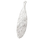 Ezel Findings Rhodium (plated) Blue Jack Oak Leaf Pendant 11x40mm