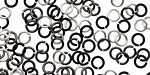 Shades of Grey Mix Enameled Copper Round Jump Ring 4.5mm, 20 gauge