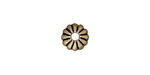 TierraCast Antique Brass (plated) Large Hole Joy Bead Cap 3x9mm