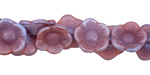Czech Glass Gladiola Flower Button 12x7mm