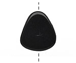 Tagua Nut Black Banana Chip 22-29x16-22mm