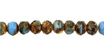 Czech Glass Blueberry Muffin Fire Polished Rondelle 5x7mm