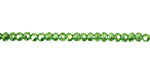 Kelly Green AB Crystal Faceted Rondelle 3mm