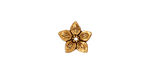 TierraCast Antique Gold (plated) Jasmine Bead Cap 2x12mm