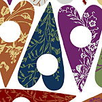 Nunn Design Floral Heart Small Collage Sheet