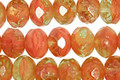 Czech Glass Amber Glow Fire Polished Rondelle 6x9mm