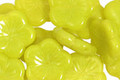 Czech Glass Lime 5 Petal Daisy 14mm