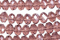 Vintage Lavender Crystal Faceted Rondelle 6mm