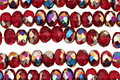 Czech Glass Metallic Ruby Fire Polished Rondelle 4x5mm