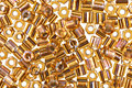 TOHO Gold Lined Topaz Hex 11/0 Seed Bead