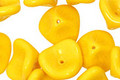 Czech Glass Citrus 3 Petal Bellflower 9x11mm