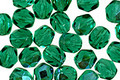 Czech Fire Polished Glass Emerald AB Round 6mm