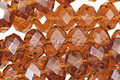 Dark Topaz Crystal Faceted Rondelle 8mm