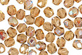 Czech Fire Polished Glass Smoky Topaz AB Round 3mm