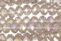 Antique AB Crystal Faceted Rondelle 6mm