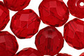 Czech Fire Polished Glass Garnet Round 12mm
