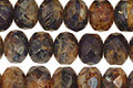 Czech Glass Deep Dusk Fire Polished Rondelle 6x9mm