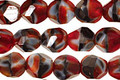 Czech Glass Burning Coals Faceted Nugget 8mm