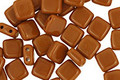 Czech Glass Umber 2-Hole Tile 6mm