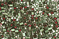 TOHO Olivine (with Frosted Silver & Pink Lining) Cube 1.5mm Seed Bead