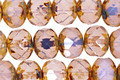 Czech Glass Wisteria Quartz Fire Polished Rondelle 6x9mm