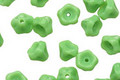 Czech Glass Apple Green Buttercup 5x6mm