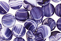 Czech Glass Marbled Cobalt Coin 8mm